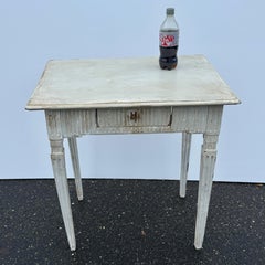 Table d'appoint danoise Louis XVI, peinte à la main dans le style gustavien, vers 1790