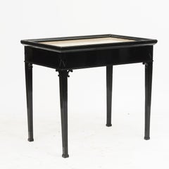 Danish Louis XVI Style Tray Table with Brass Top