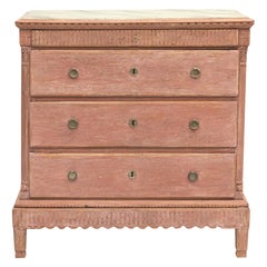 Danish Louis XVI Three-Drawer Commode