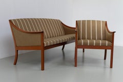 Danish Lounge Chair and 3-Seater Sofa by Ole Wanscher for PJ Møbler, 1960s.