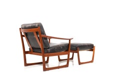 Danish Lounge Chair and Ottoman by Peter Hvidt & Orla Mølgaard-Nielsen