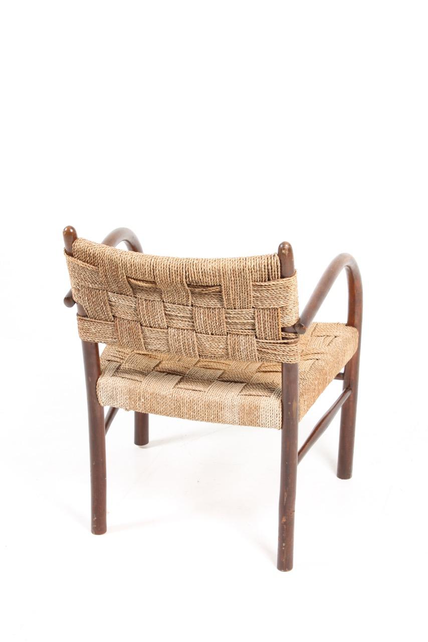 Beech Danish Lounge Chair by Frits Schlegel, 1940s