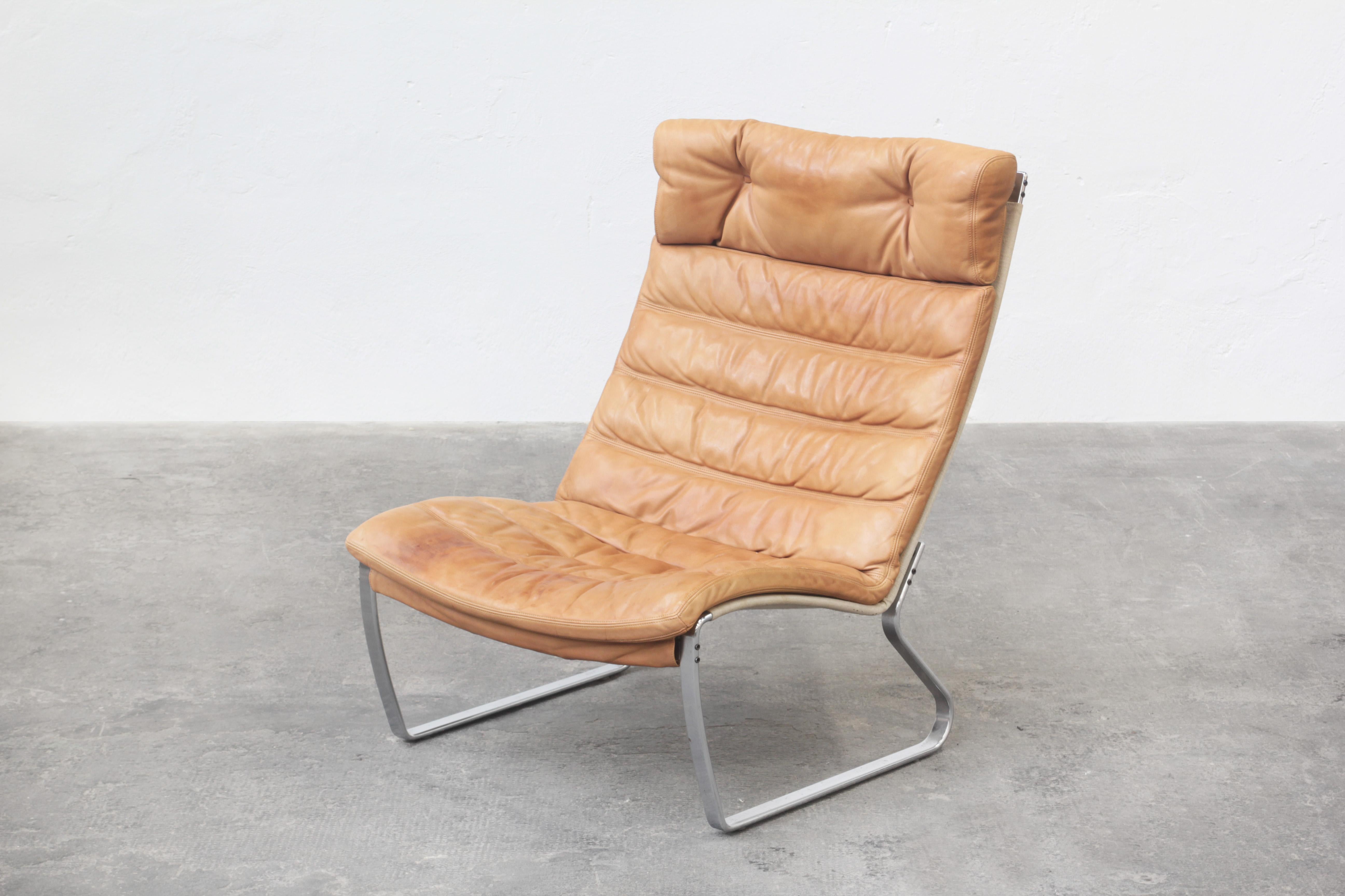 Stainless Steel Danish Lounge Chair by Jorgen Kastholm for Alfred Kill International, 1968