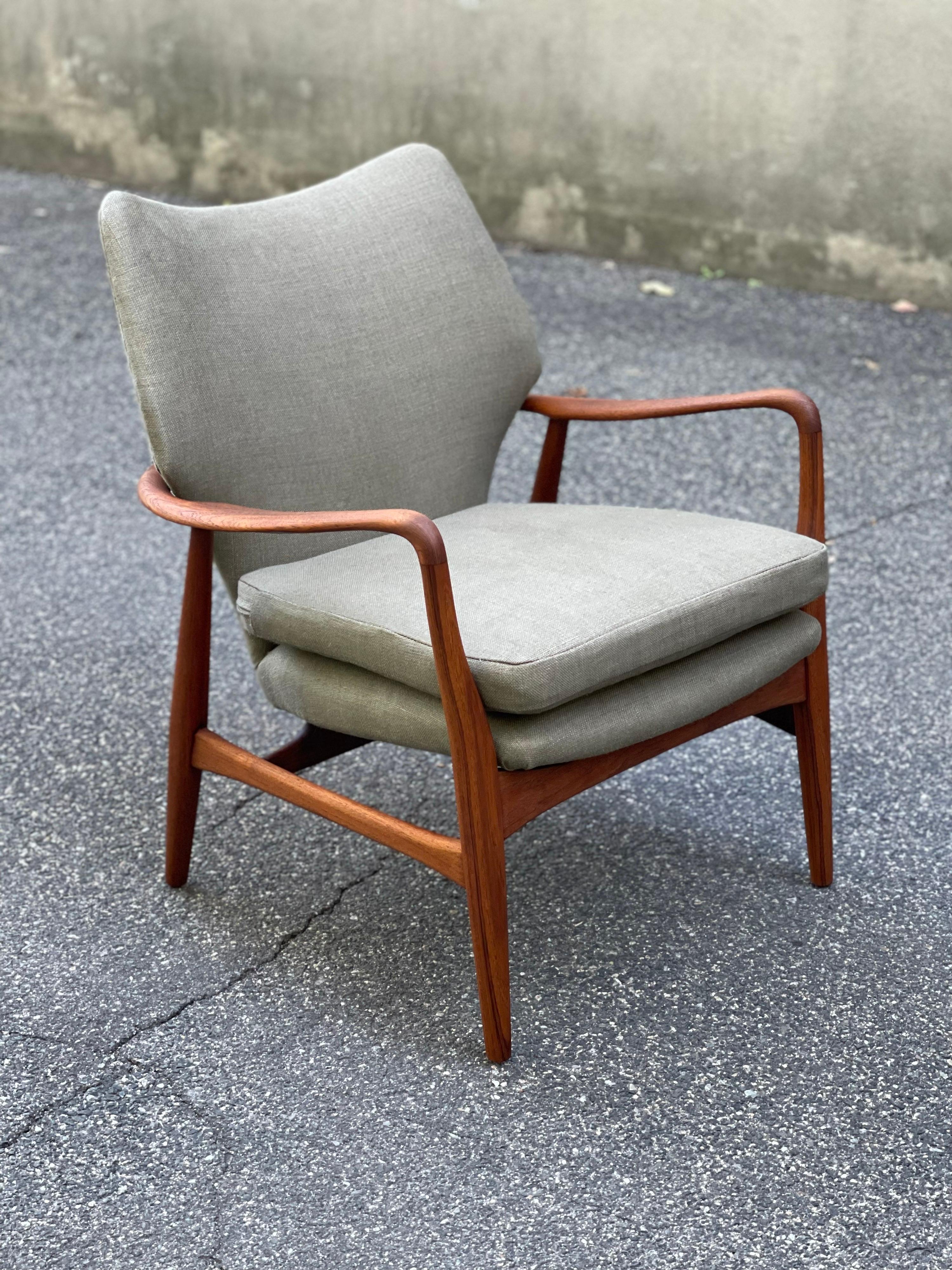 Danish Lounge Chair by Madsen and Schubell in Teak, 1950s 9