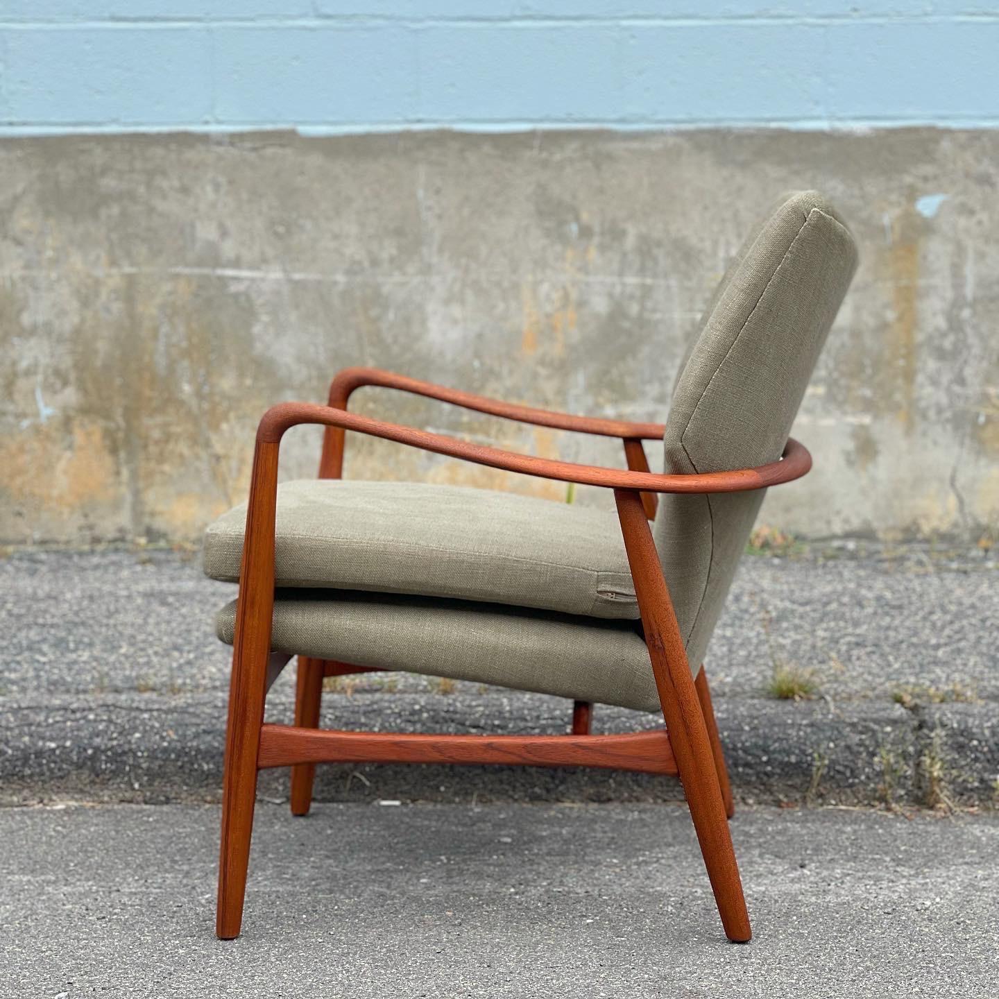 Scandinavian Modern Danish Lounge Chair by Madsen and Schubell in Teak, 1950s