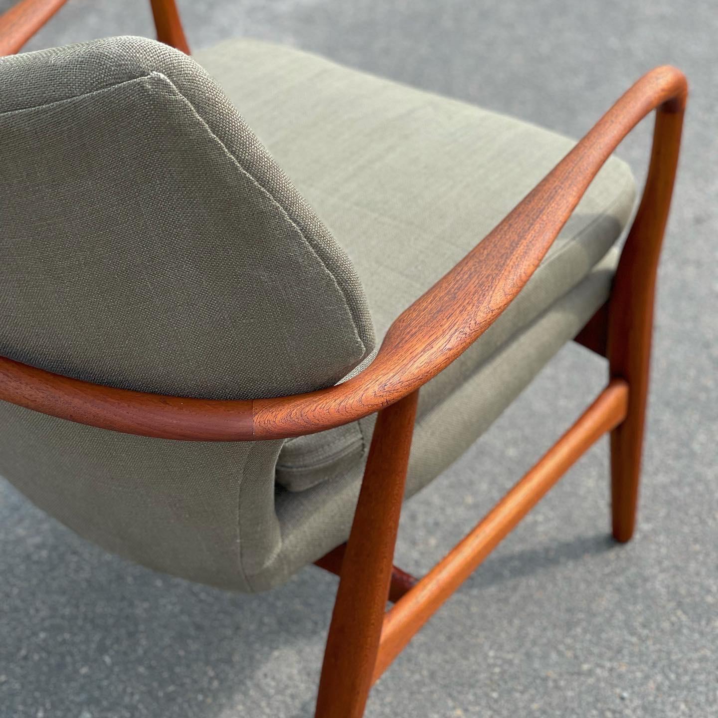 Danish Lounge Chair by Madsen and Schubell in Teak, 1950s 1