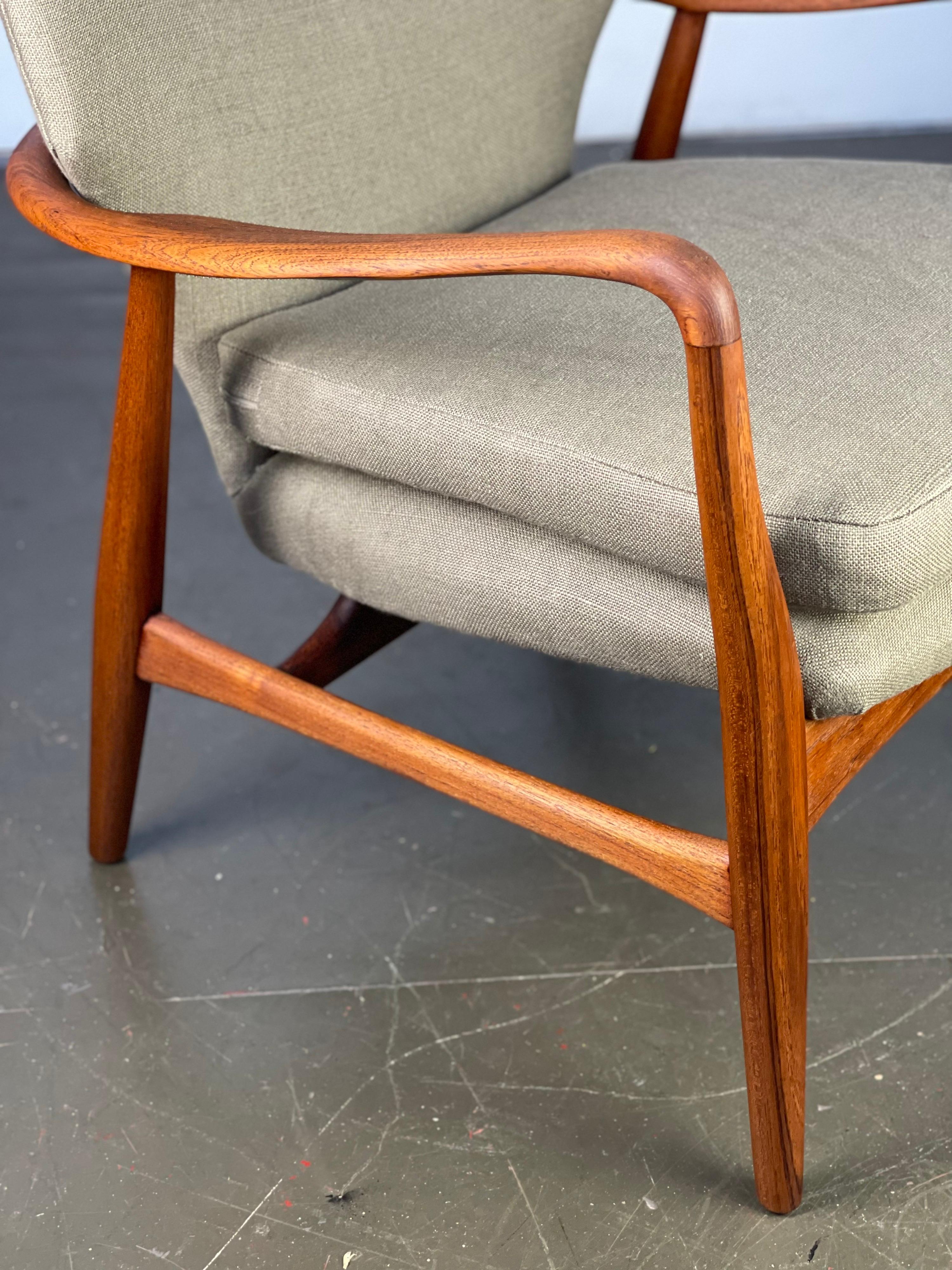 Danish Lounge Chair by Madsen and Schubell in Teak, 1950s 2