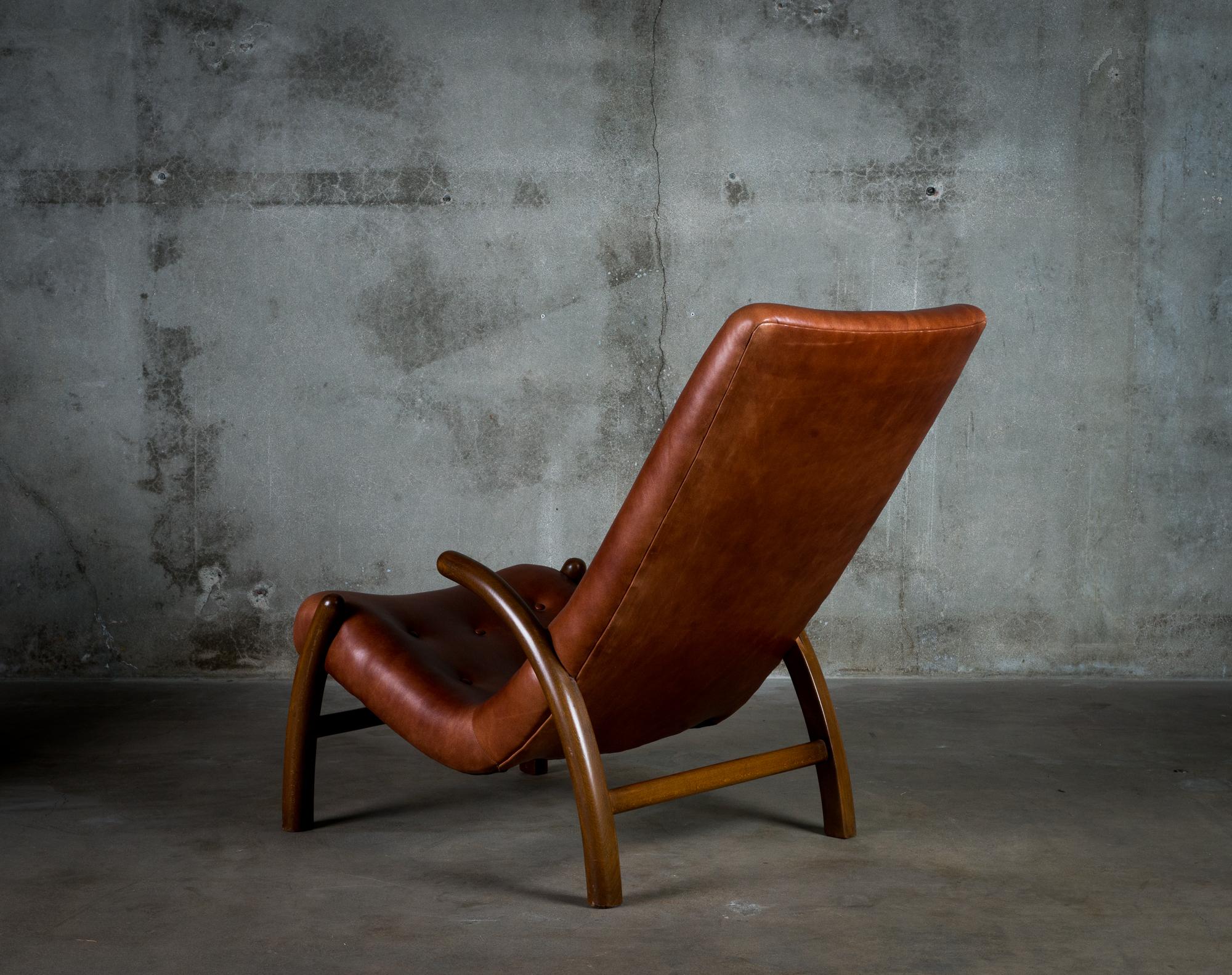 20th Century Danish Lounge Chair in Leather