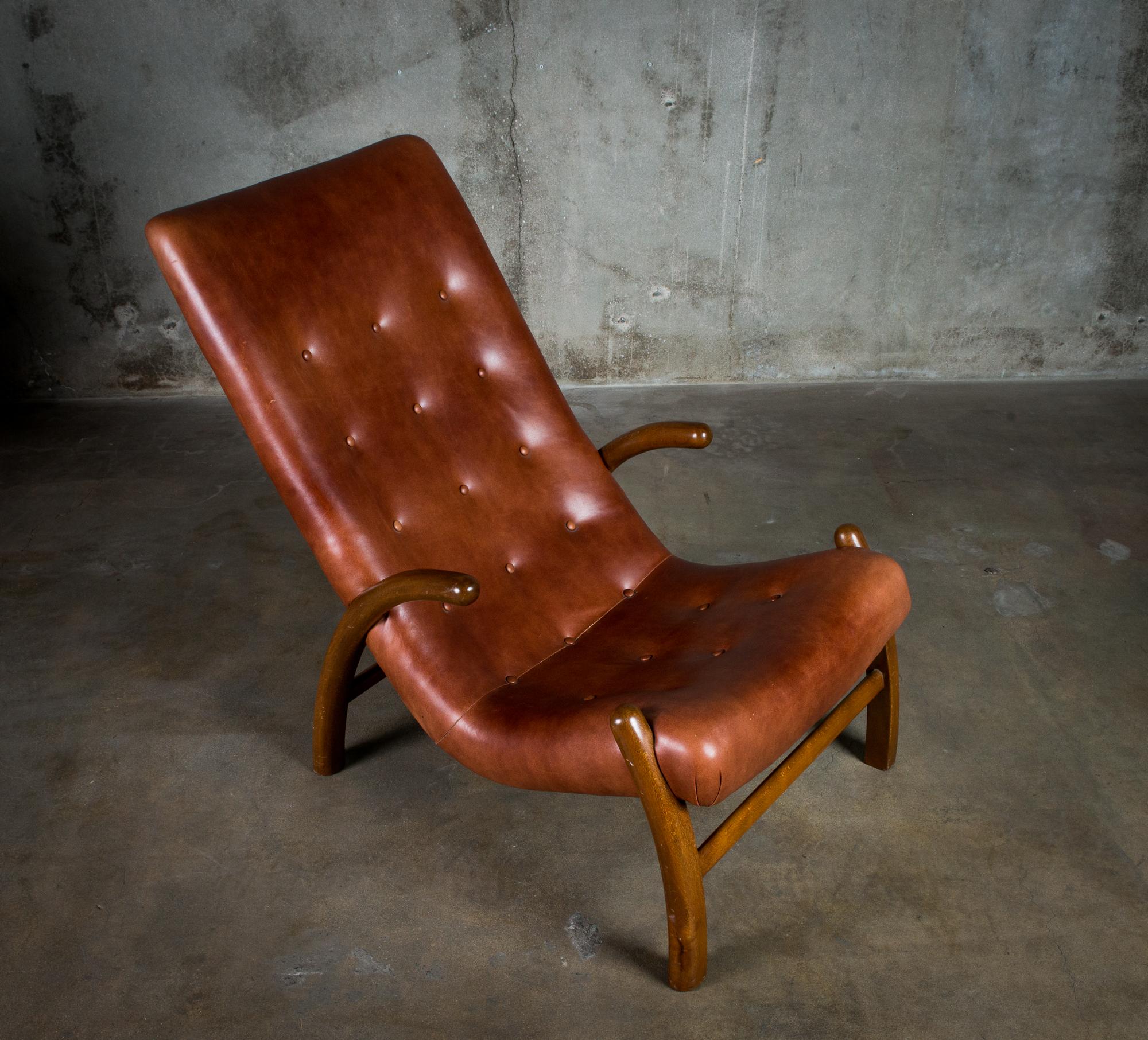 Danish Lounge Chair in Leather 2