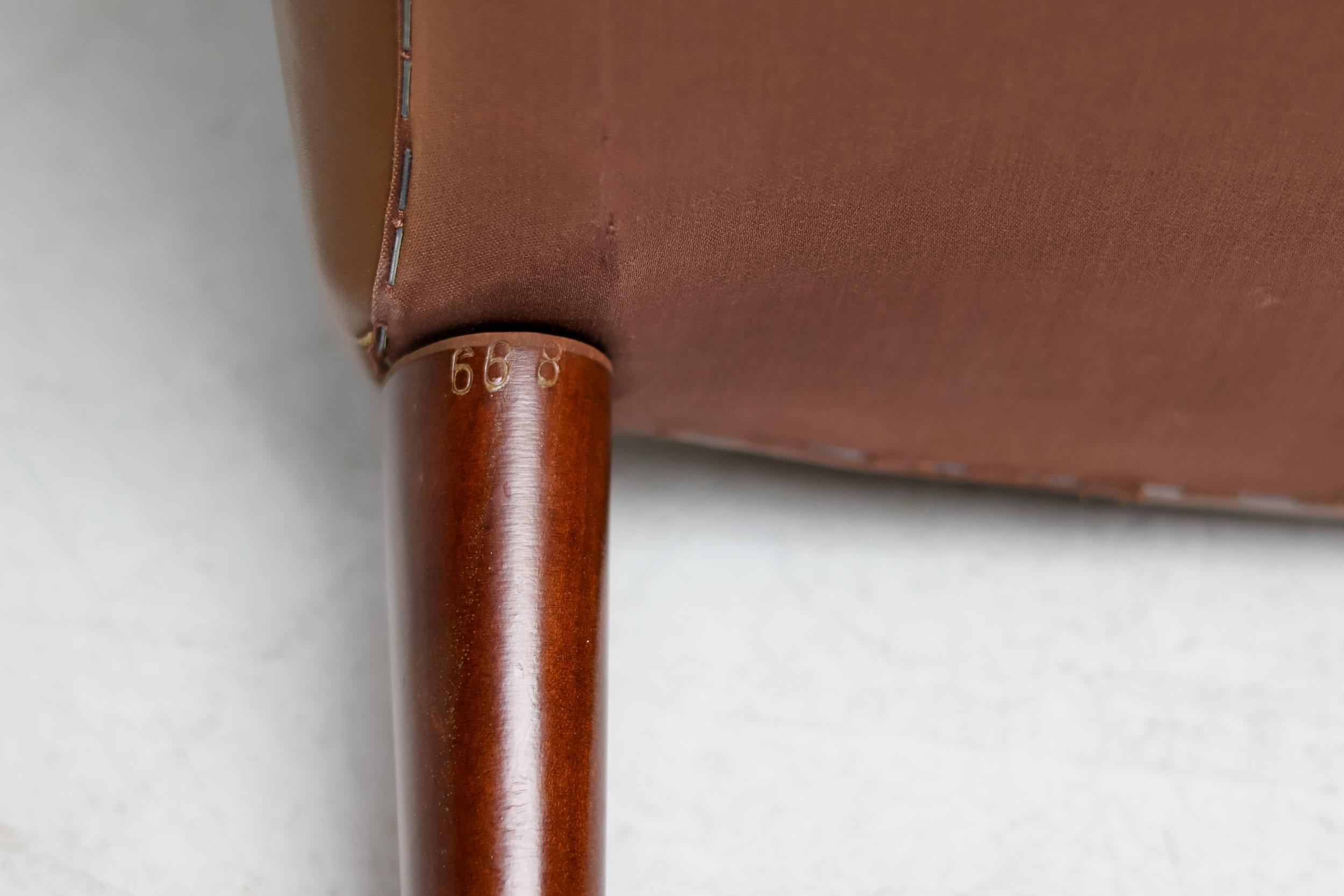 Danish Lounge Chair in Natural Leather 5