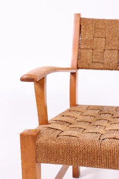 Danish Lounge chair in Oak with Woven Seagrass – Classic and Timeless