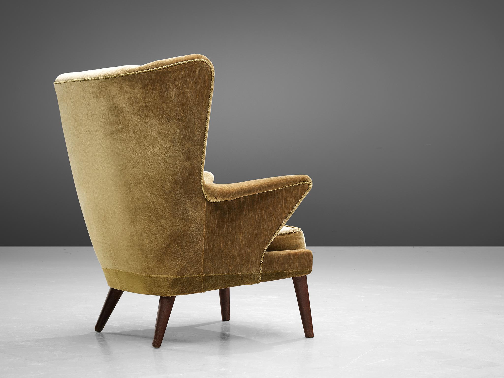 Mid-Century Modern Danish Lounge Chair in Original Upholstery