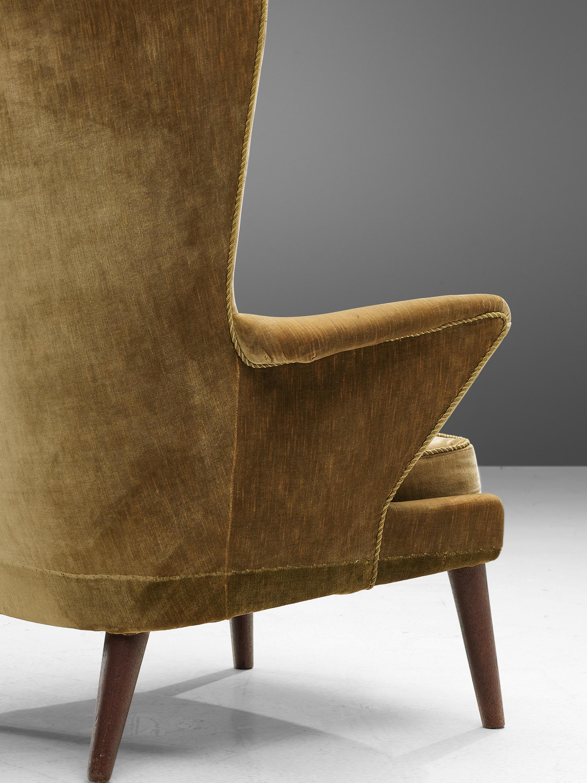 Mid-20th Century Danish Lounge Chair in Original Upholstery