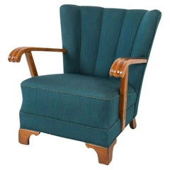 Danish Lounge Chair in the Style of Fritz Hansen