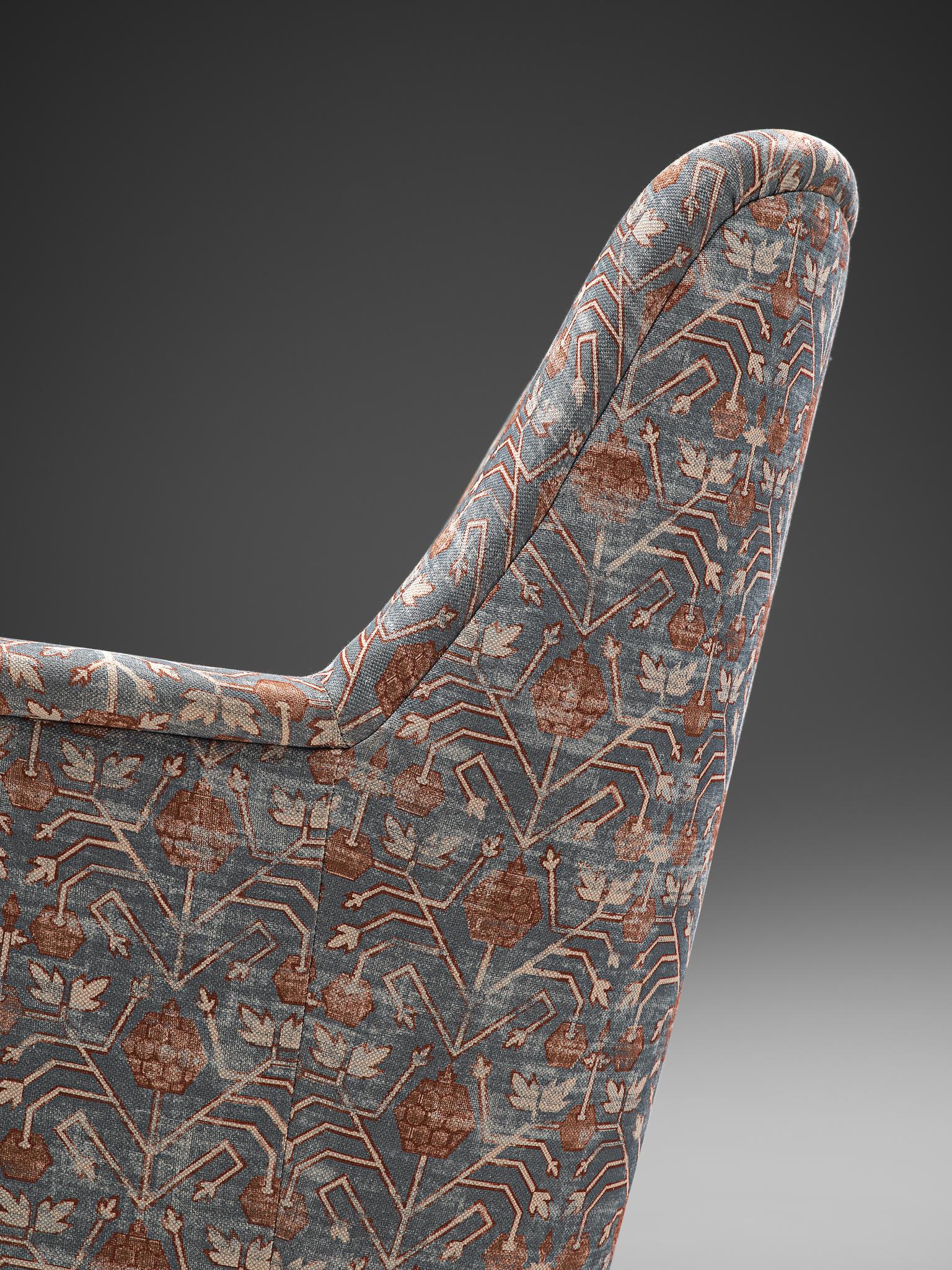 Danish Lounge Chair with ZAK+FOX 'Fantasma' Collection 2020 Upholstery 1
