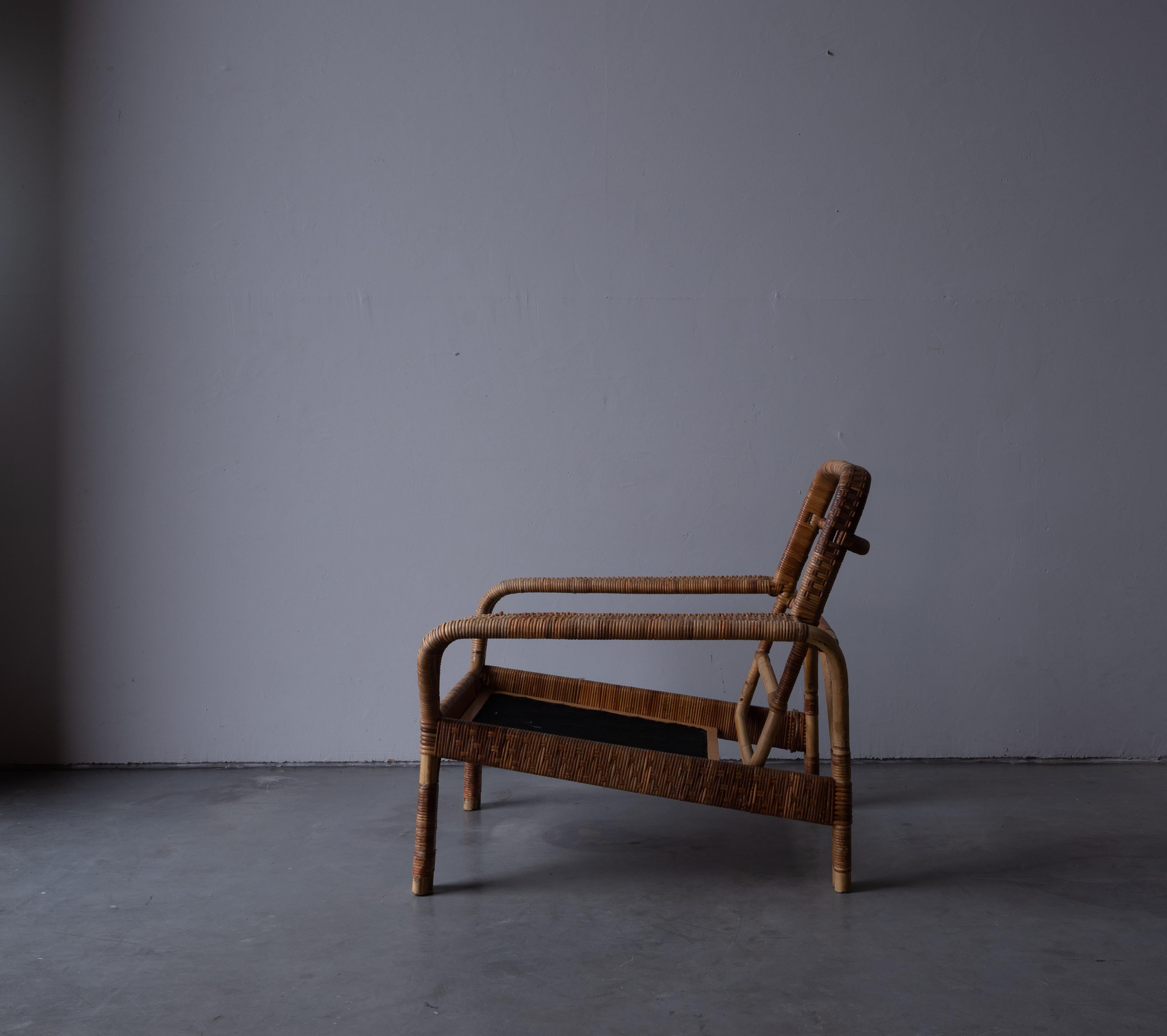 Danish, Lounge Chairs, Bamboo, Cane, Denmark, 1940s 1