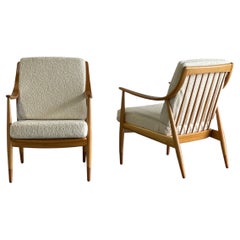 Danish Lounge Chairs "Fd 145" by Peter Hvidt, France & Daverkosen