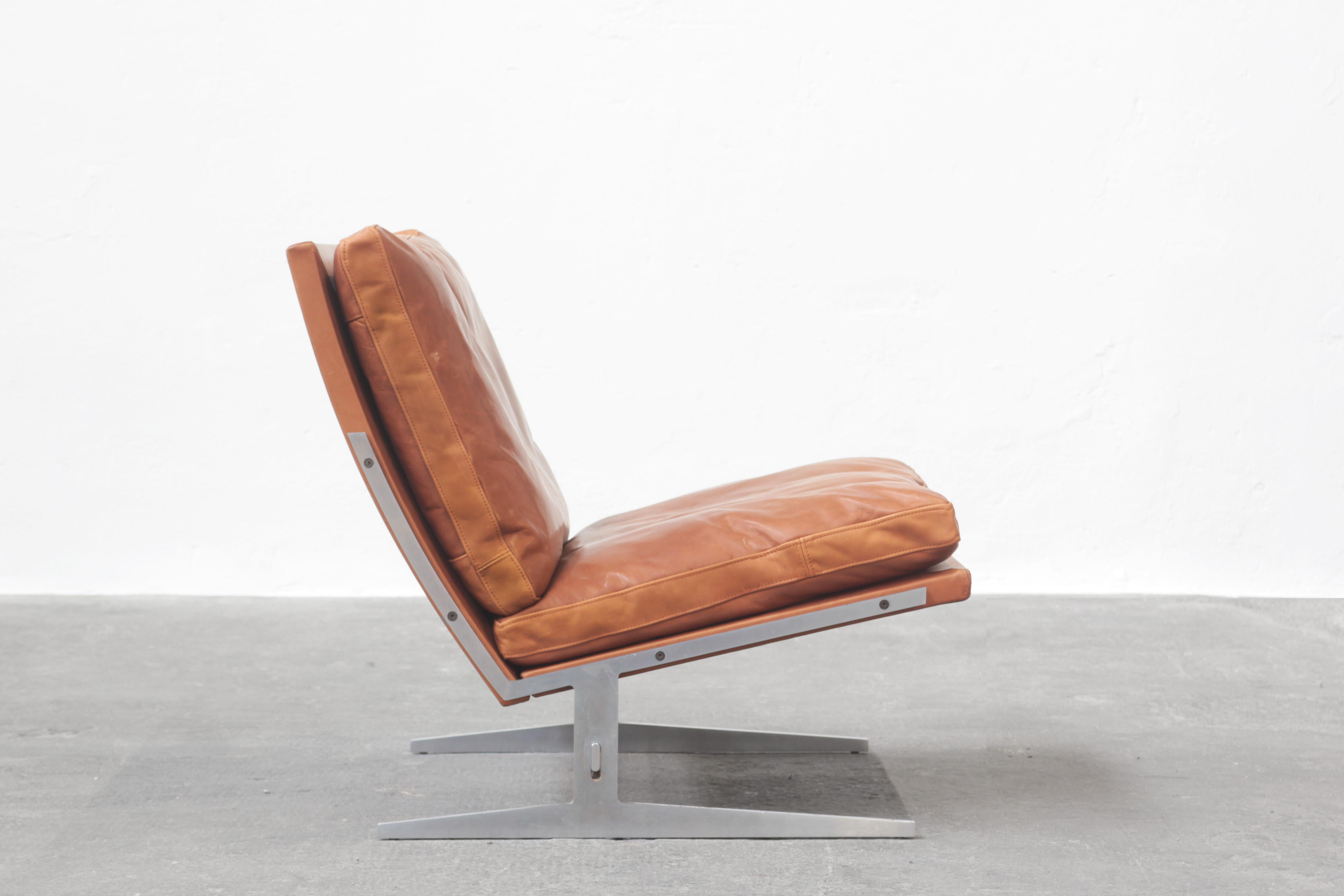 Steel Danish Lounge Chairs Mod. BO-561 by Preben Fabricius & Jorgen Kastholm, 1963