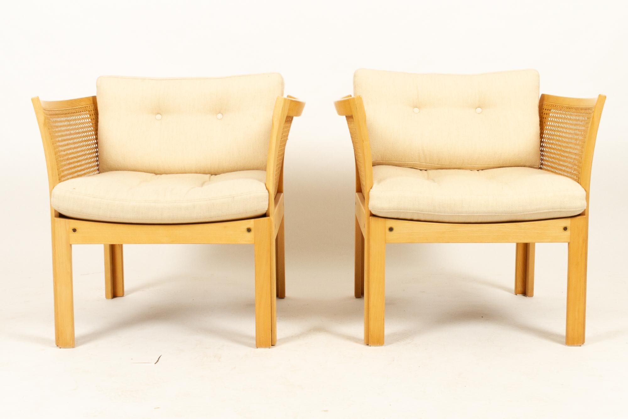 Beech Danish Lounge Set Plexus by Illum Wikkelsø for CFC, 1980s