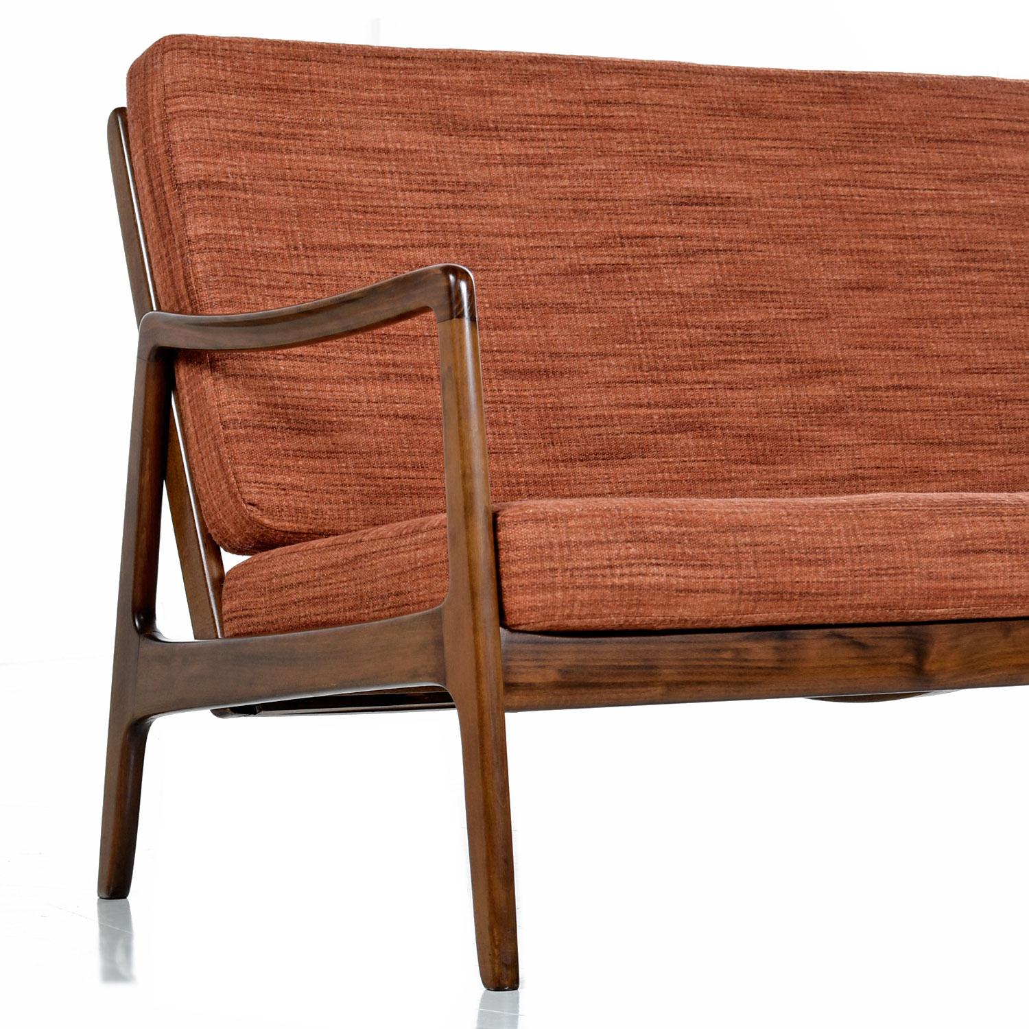 Mid-20th Century Danish Loveseat Settee Sofa by Ole Wanscher for France & Daverkosen