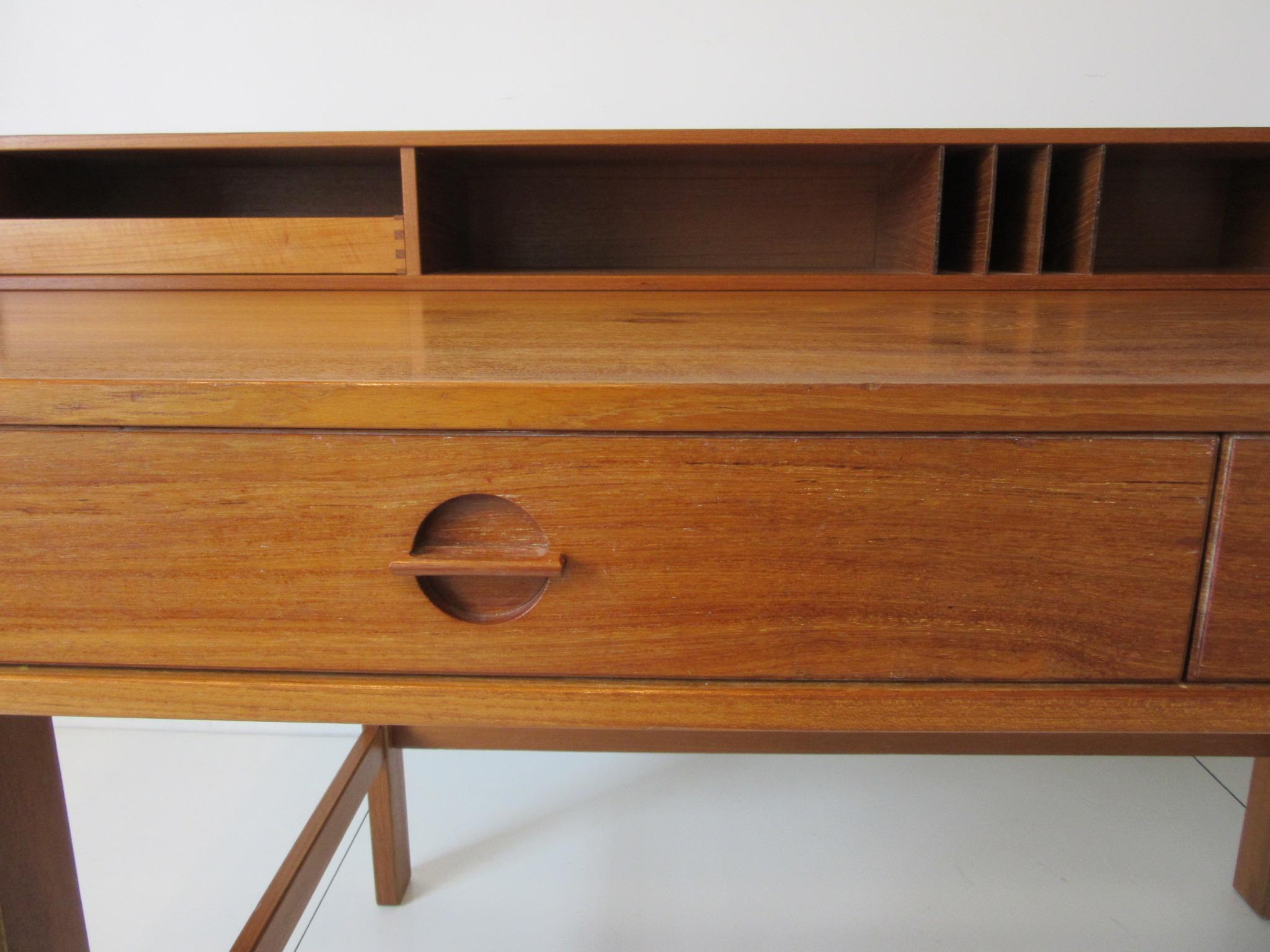 20th Century Danish Lovig Flip Top Teak Desk for Dansk 