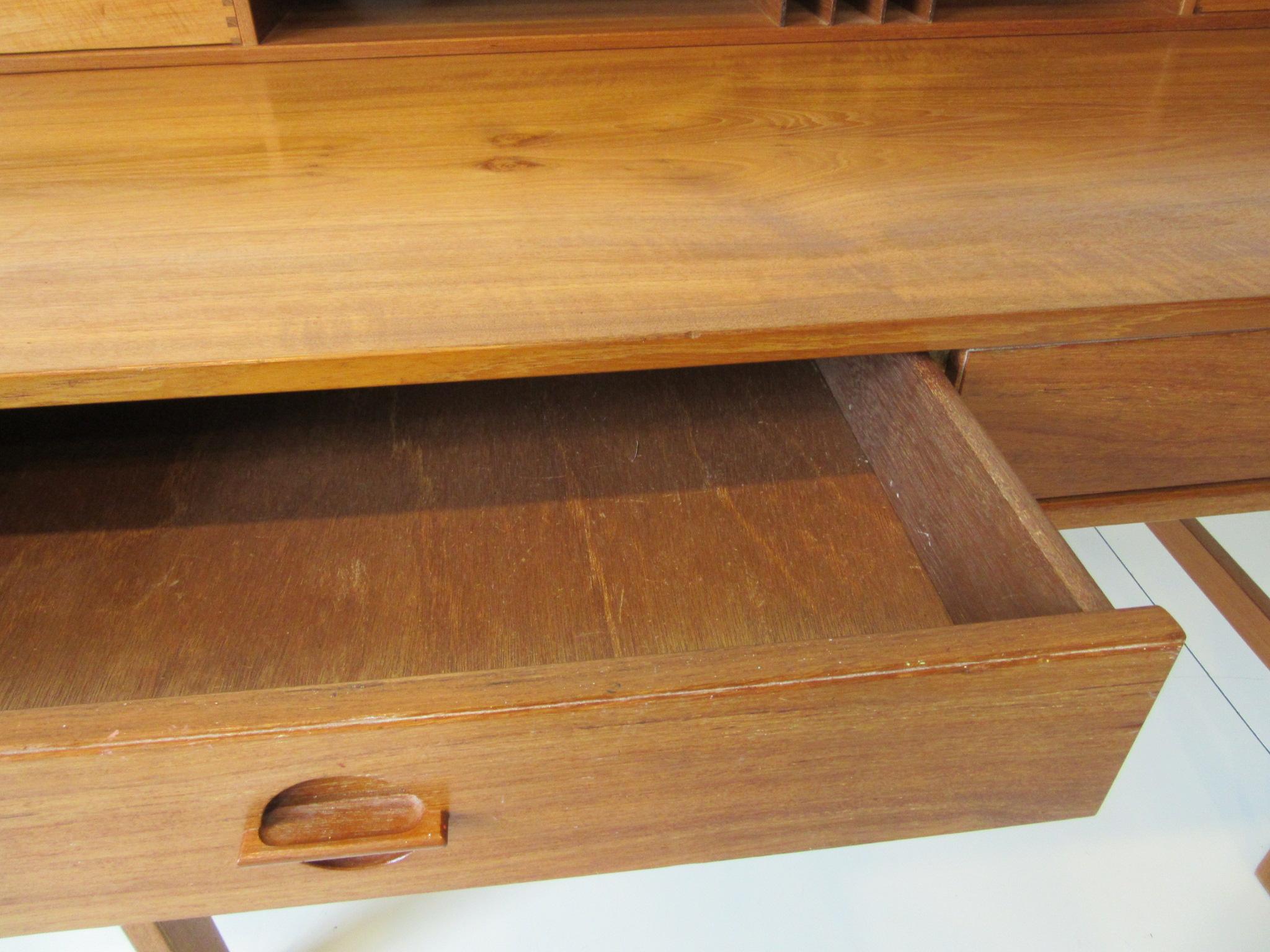 Danish Lovig Flip Top Teak Desk for Dansk  1