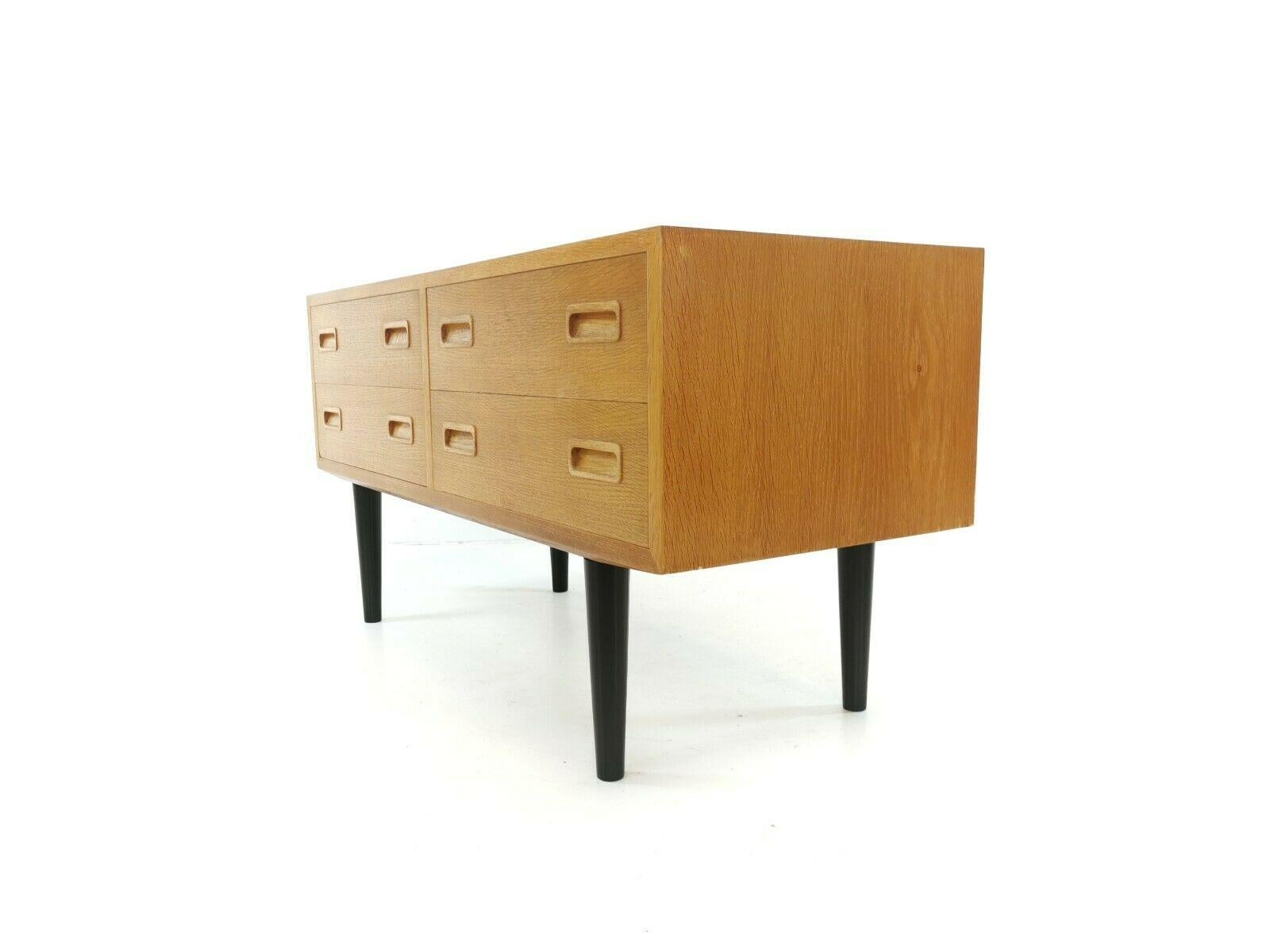 20th Century Danish Low Boy Chest of Drawers by Hundevad 1960s-1970s Midcentury Vintage