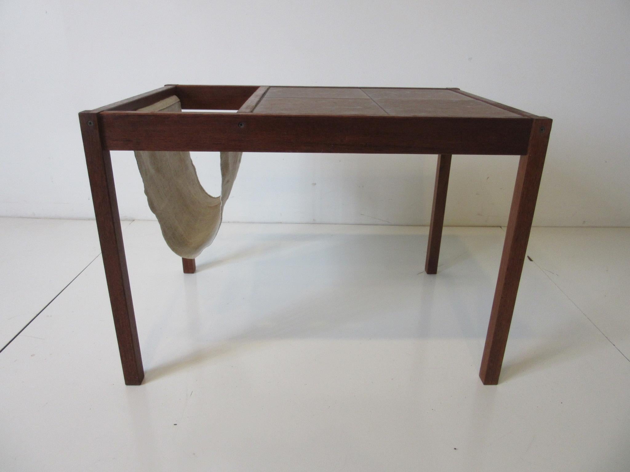 Mid-Century Modern Danish Magazine Rack or Side Table in the Style of BRDRK Furbo