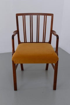 Danish Mahogany Armchair Model 1675 by Ole Wanscher for Fritz Hansen, 1942.