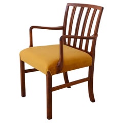 Danish Mahogany Armchair Model 1675 by Ole Wanscher for Fritz Hansen, 1942.