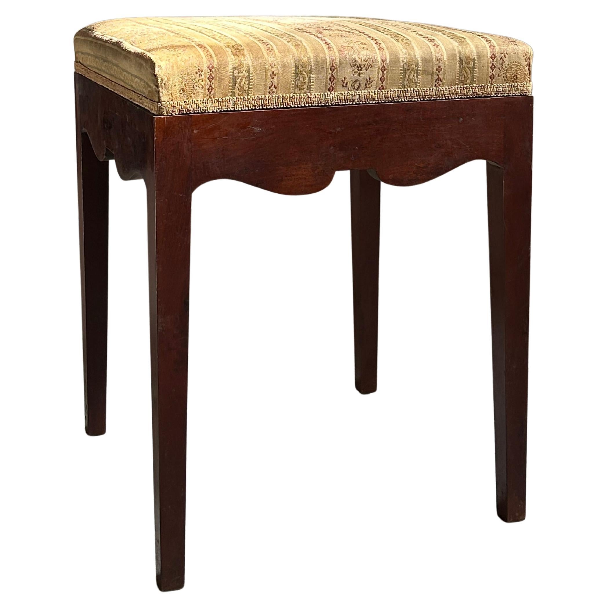 Tabouret d'artiste danois en acajou de style néoclassique, Danemark 1890 en vente