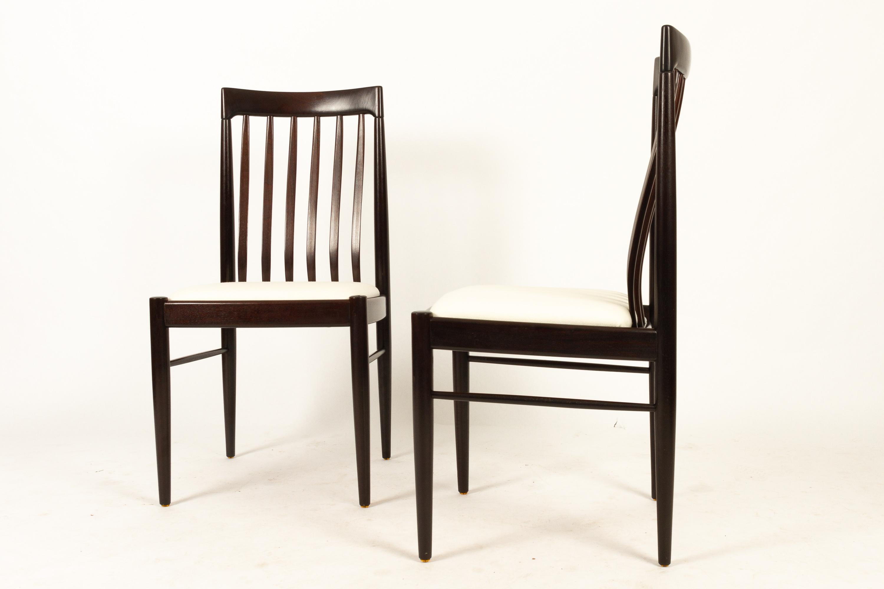 Scandinavian Modern Danish Mahogany Dining Chairs by H. W. Klein for Bramin 1970s Set of 6