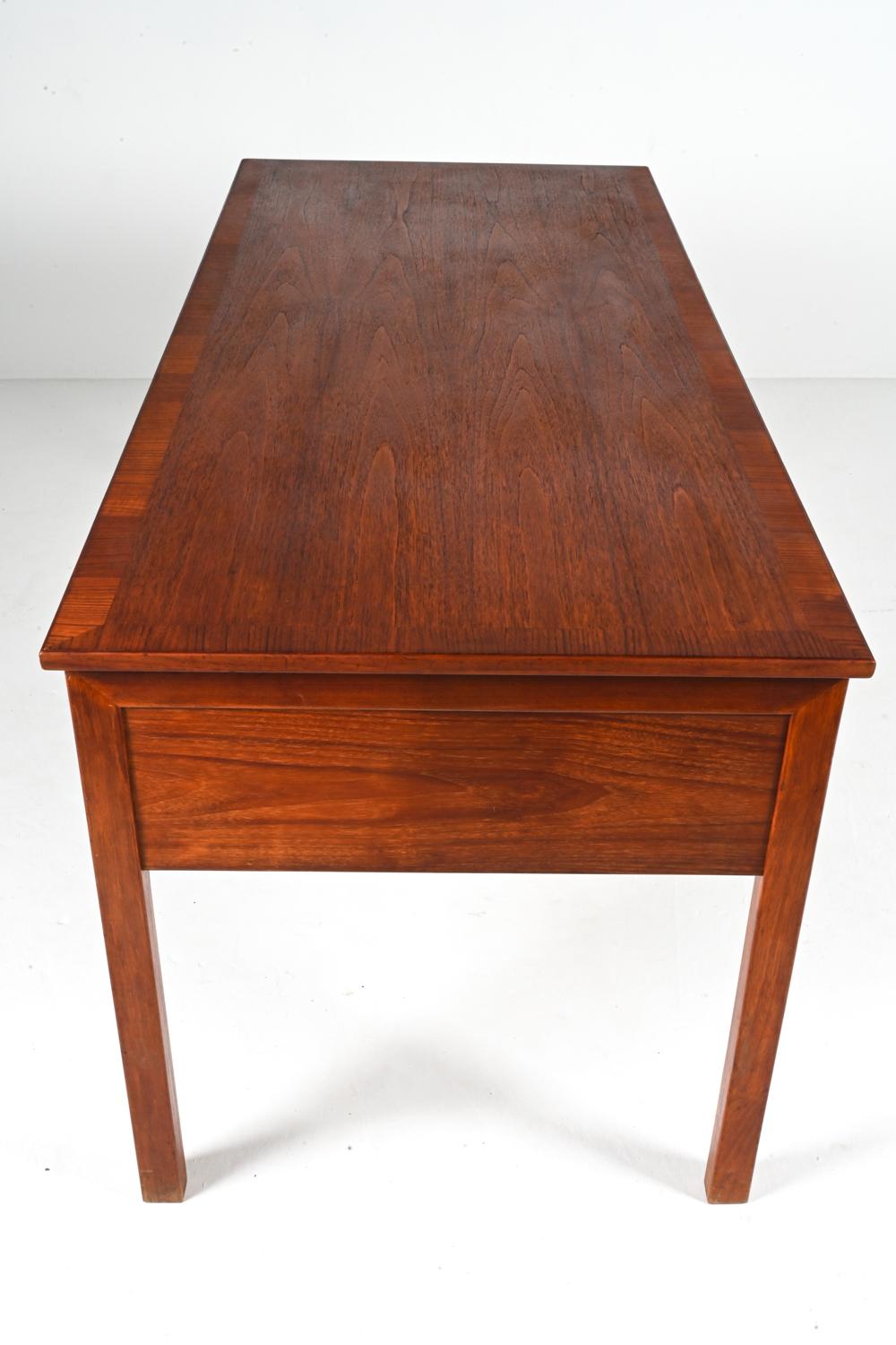 Danish Mahogany Executive Writing Desk by Ole Wanscher, c. 1950's For Sale 7