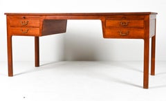 Danish Mahogany Executive Writing Desk by Ole Wanscher, c. 1950's