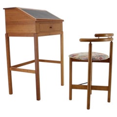 Danish Mahogany Writing Desk and High Chair by Rud Thygesen & Johnny Sørensen