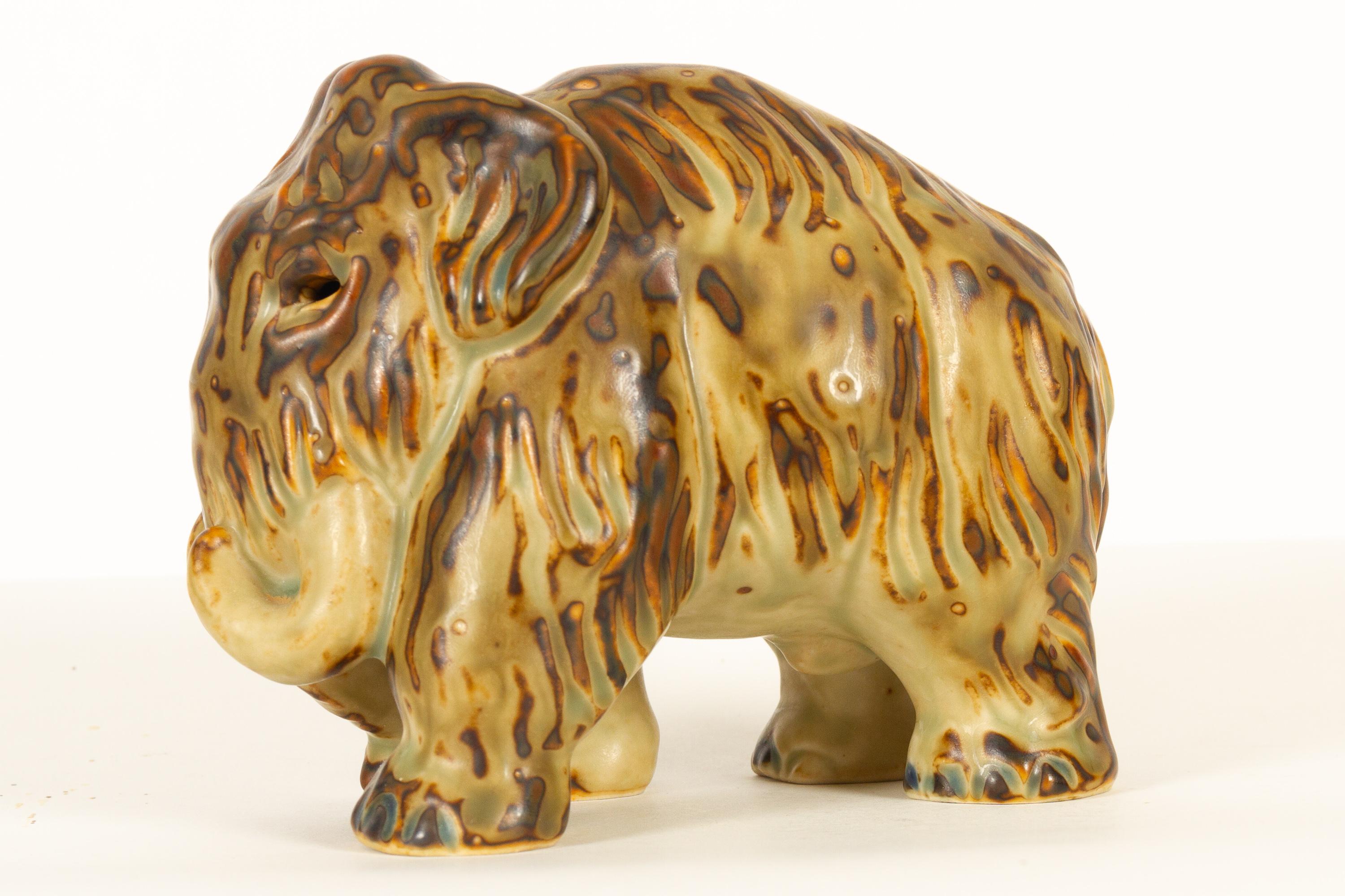 Danish Mammoth Figurine by Knud Kyhn for Royal Copenhagen, 1968 In Good Condition In Asaa, DK