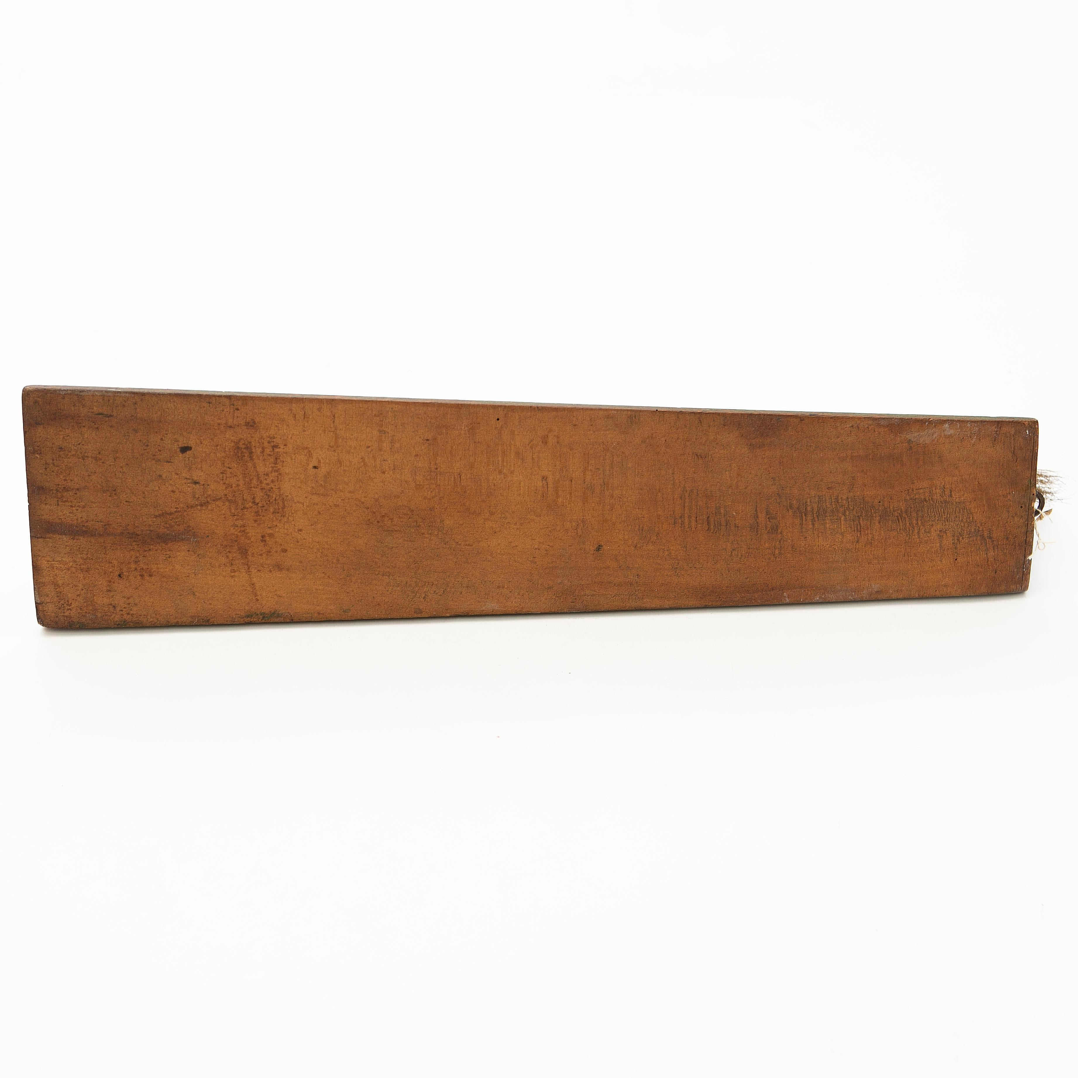 Danish Mangle Board with Horse-Shaped Handles and Owner's Initials, Dated 1829 1