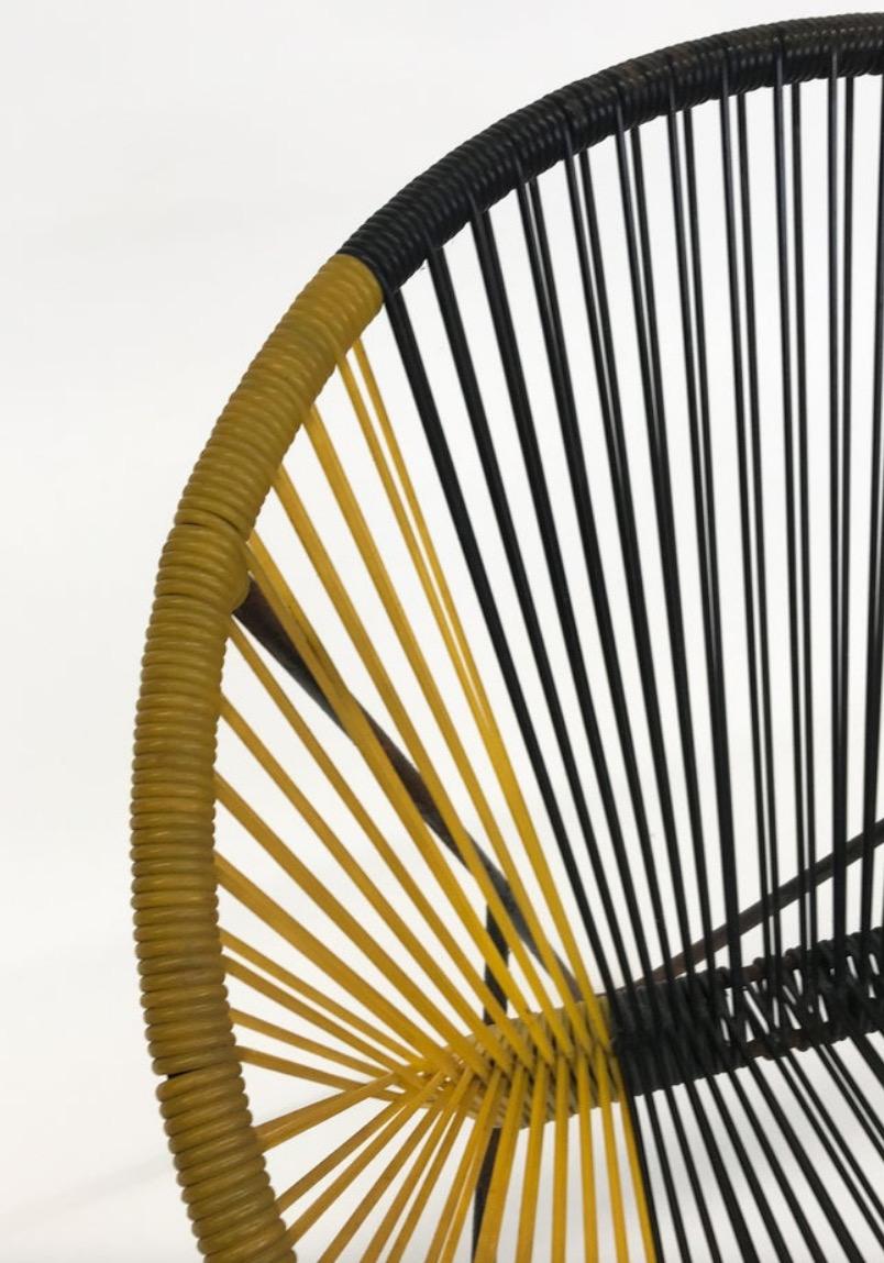 yellow string chair