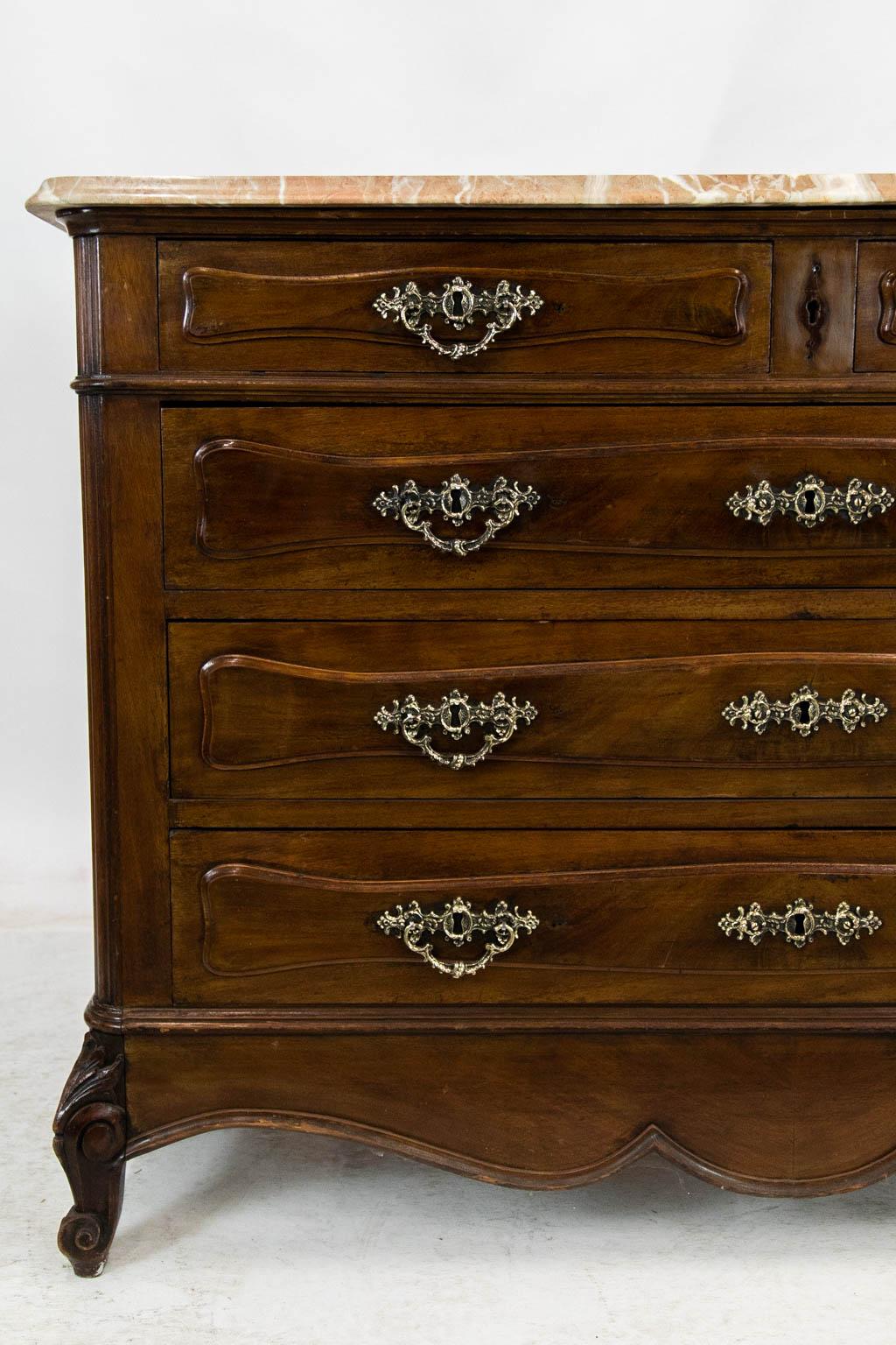 Danish Marble Top Chest In Good Condition For Sale In Wilson, NC
