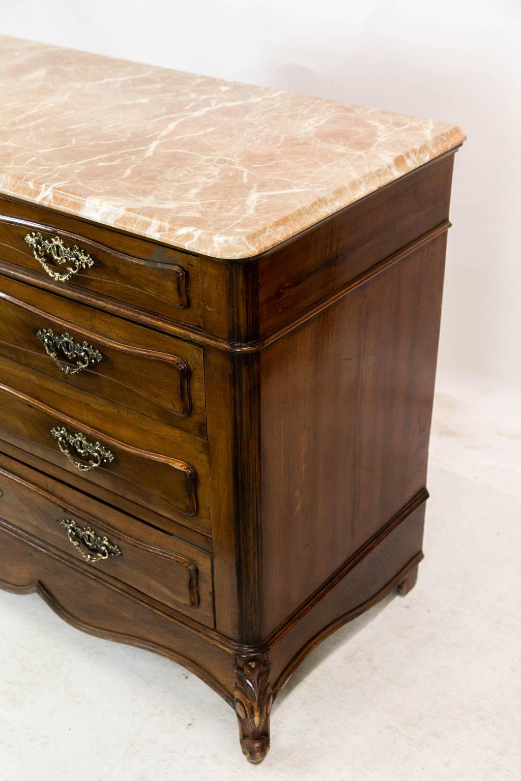 Mid-19th Century Danish Marble Top Chest For Sale