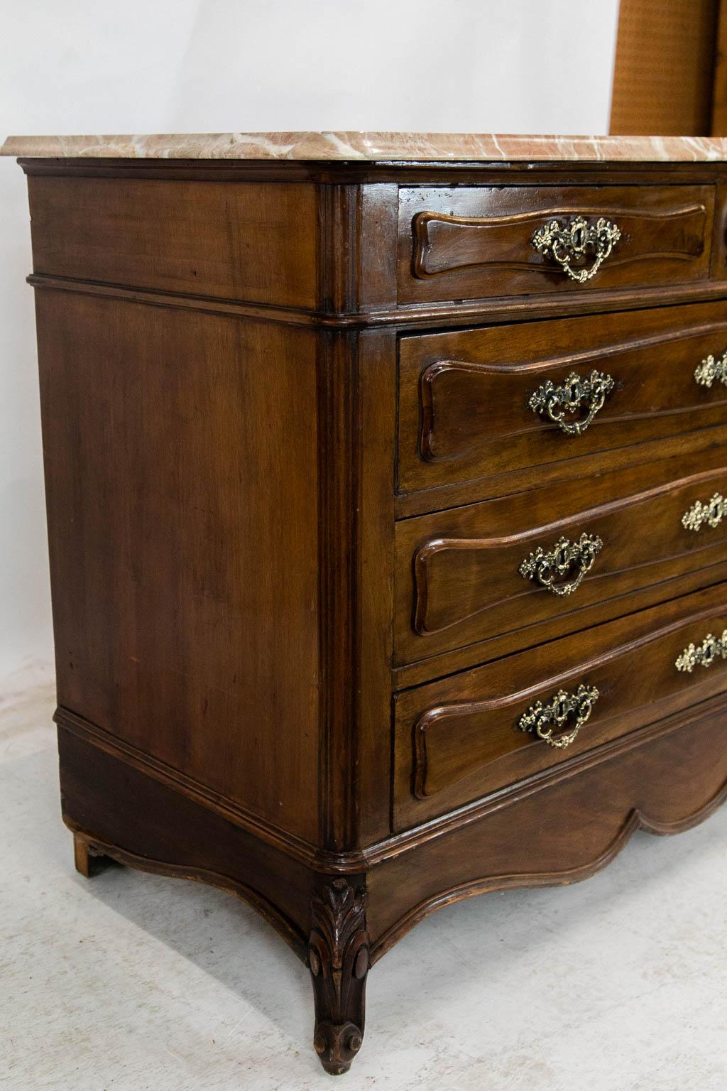 Danish Marble Top Chest For Sale 1