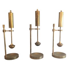 Danish Maritime Oil Lamps Made of Solid Brass by Ilse Ammonsen