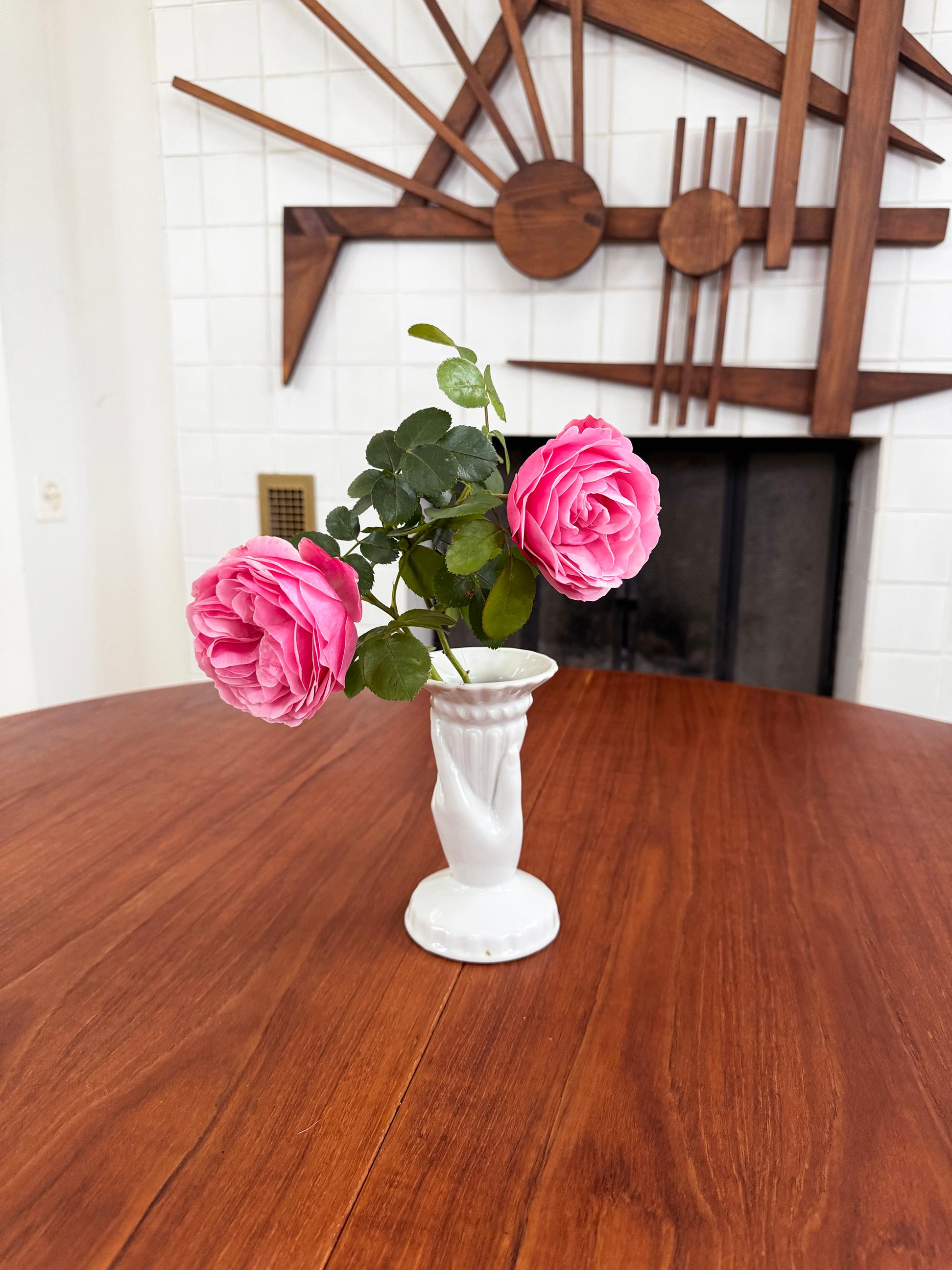 Danish MCM EX.+ Teak Wood Grain Dining Table by Dyrlund Denmark 1960s, Mod. 9276 For Sale 3