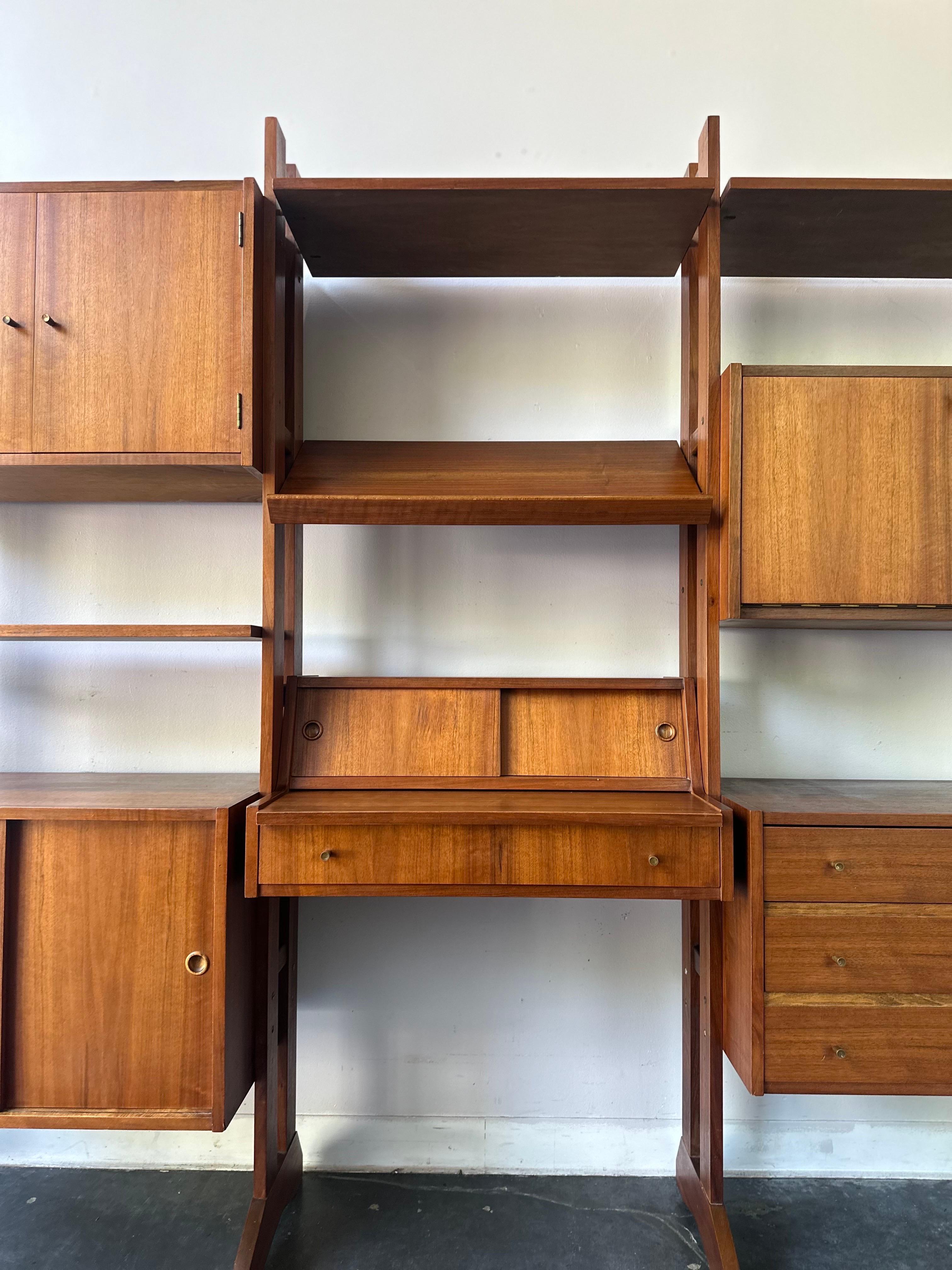 Danish MCM free standing wall unit For Sale 3