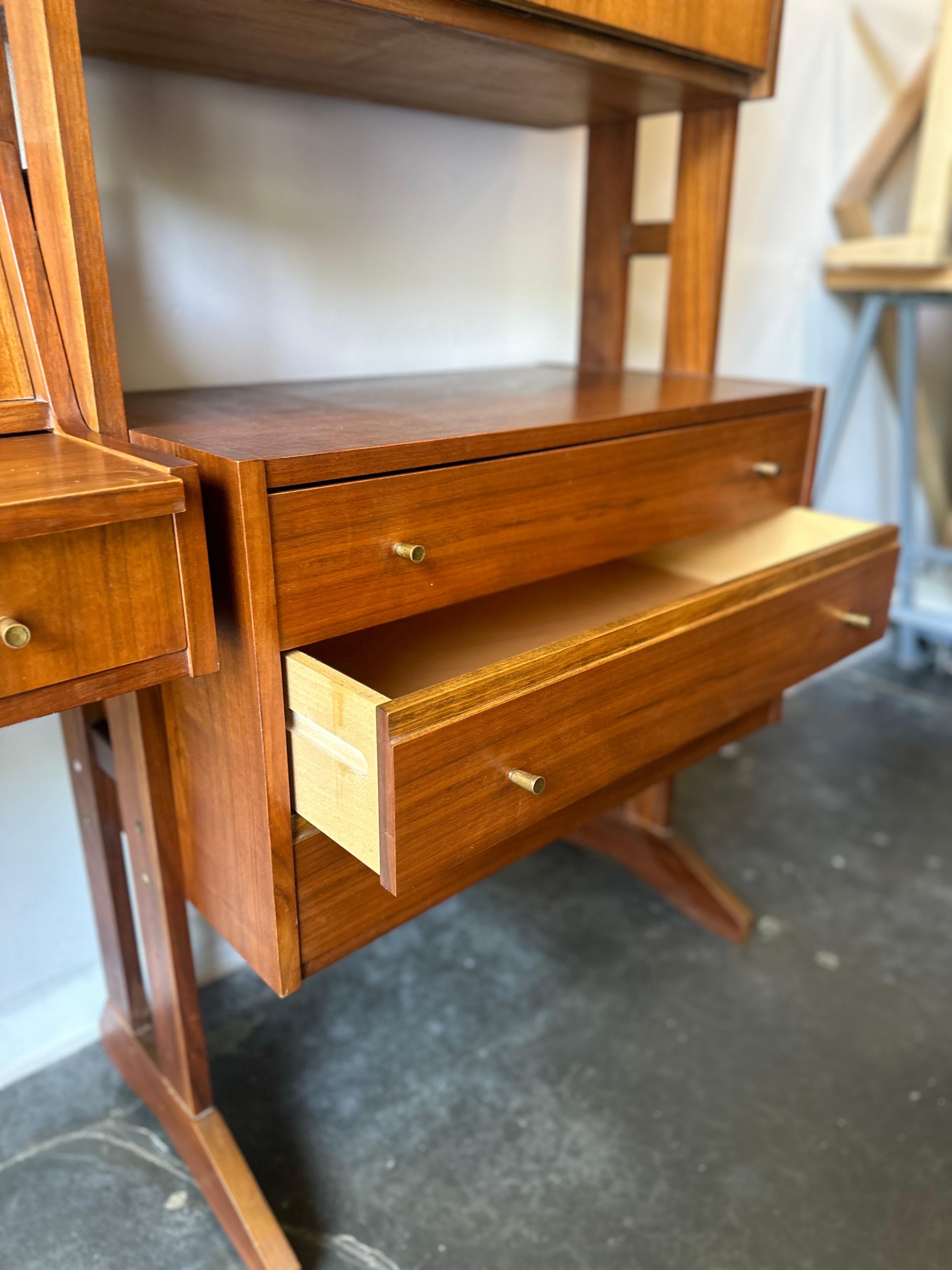 Danish MCM free standing wall unit For Sale 2