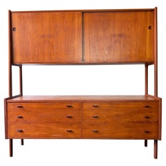 Crédence flottante danoise MCM Hans Wegner for ry Mobler en teck