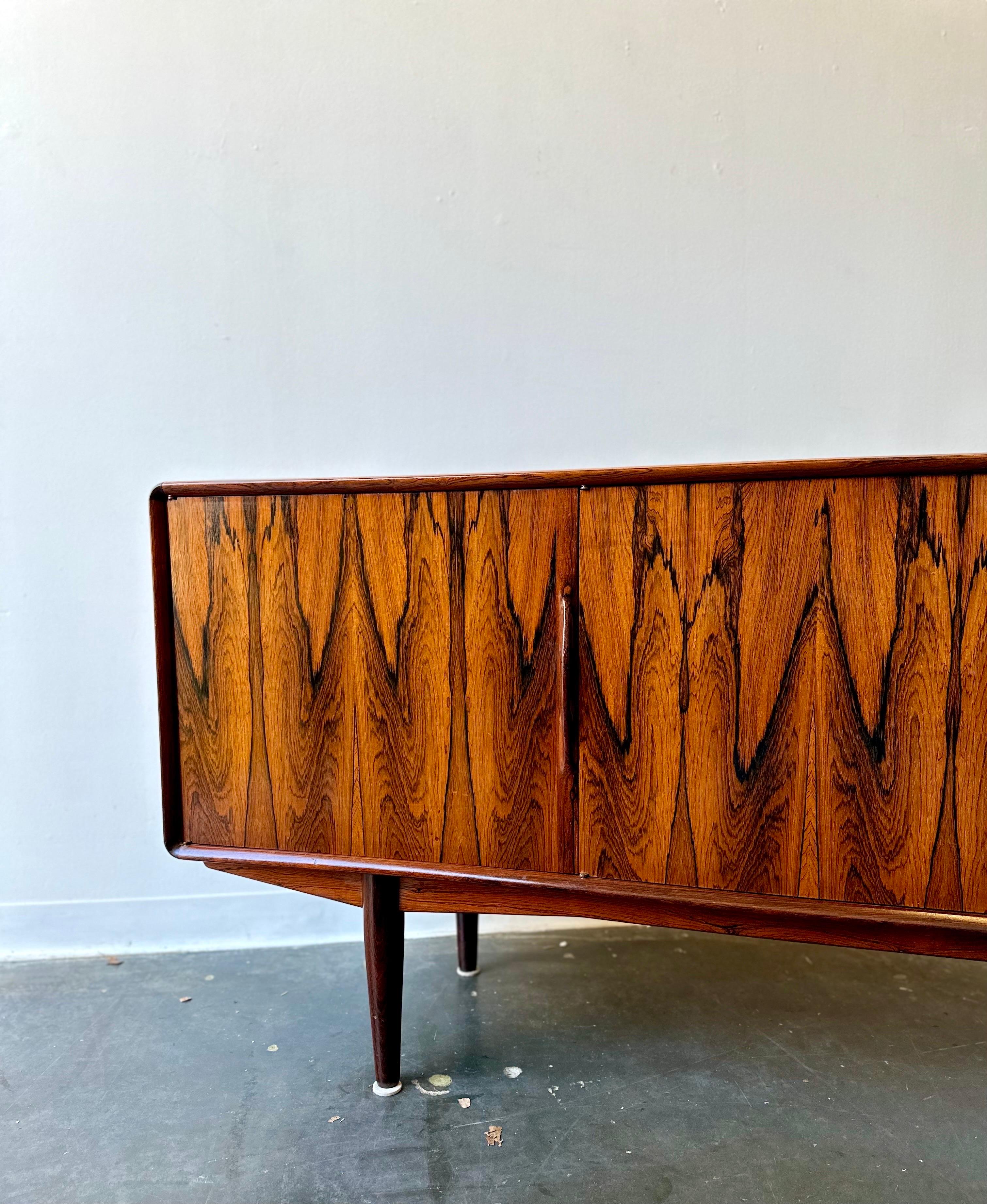 Mid-Century Modern Danish mcm rosewood credenza sideboard by Alf Aarseth