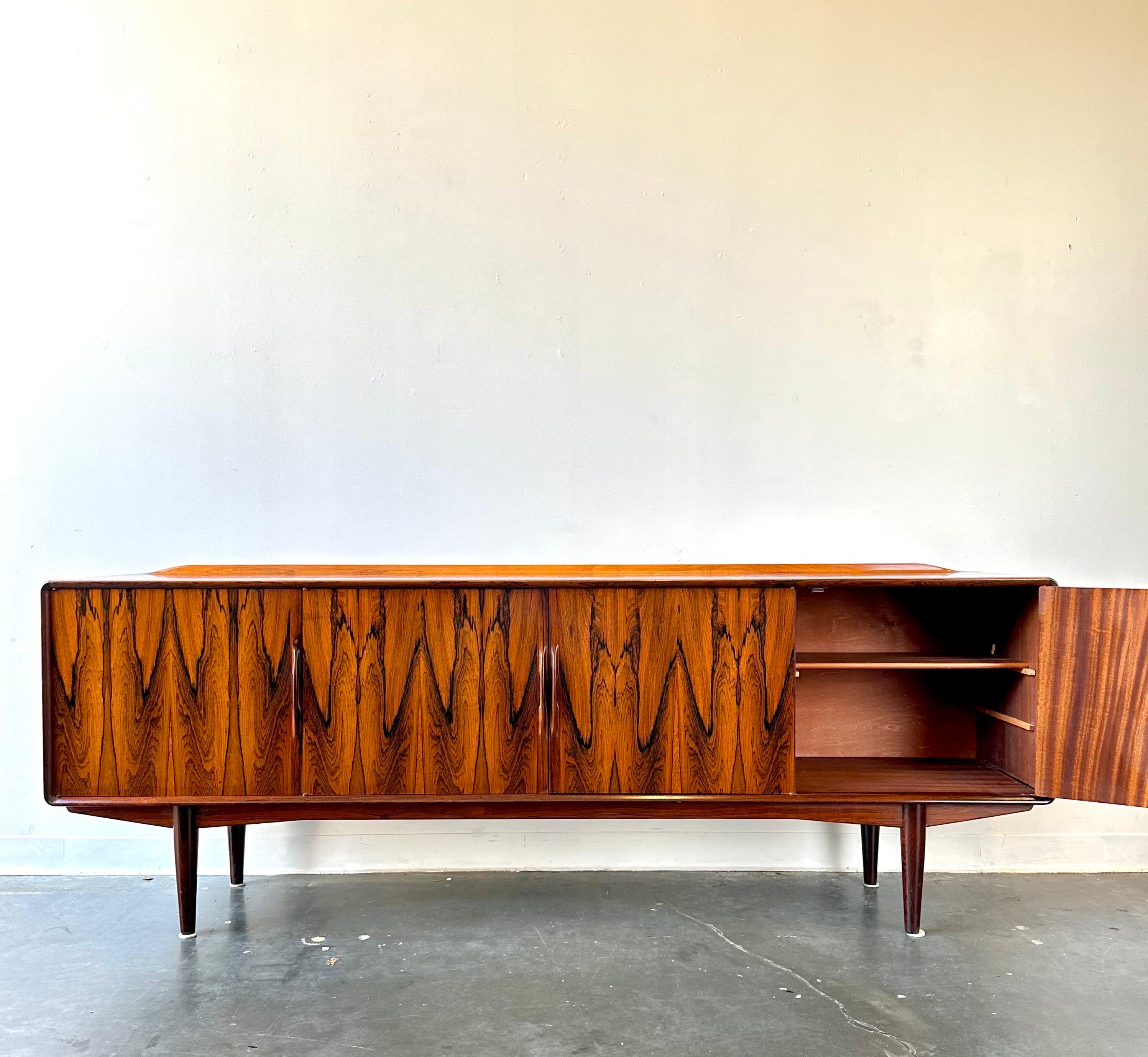 Rosewood Danish mcm rosewood credenza sideboard by Alf Aarseth