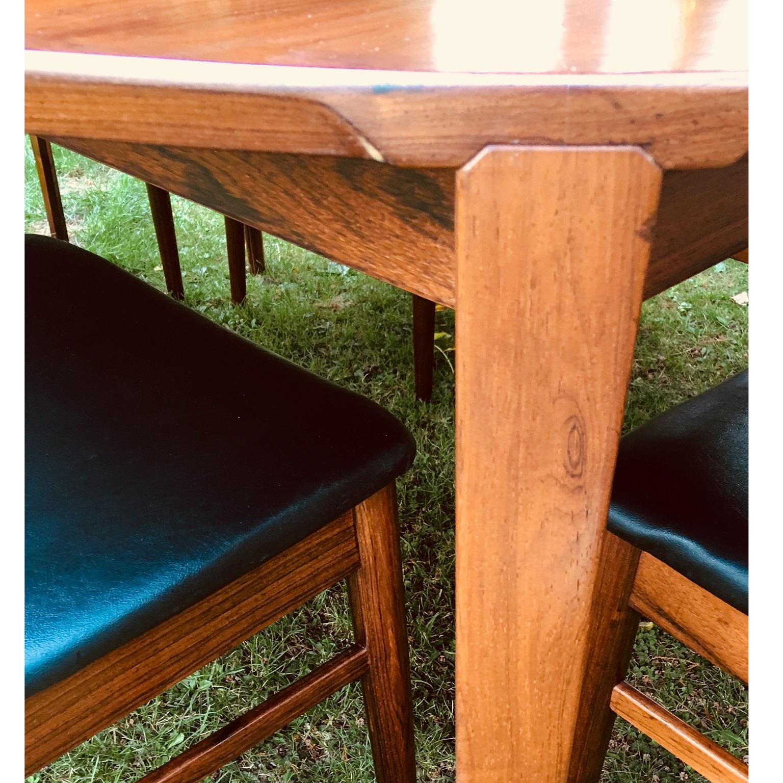 danish rosewood dining table