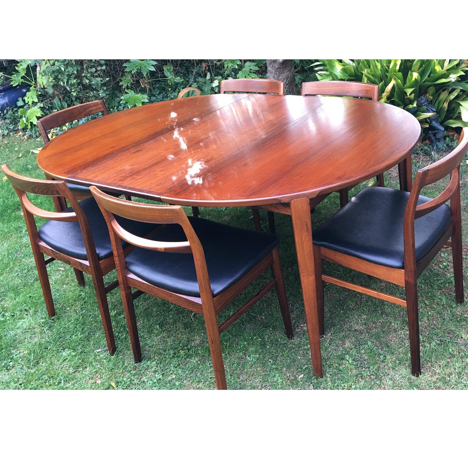 danish rosewood dining table